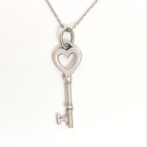 Tiffany & Company ® 925 Sterling Silver Skeleton Key Necklace